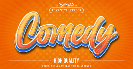 Editable text style effect - Comedy text style theme.