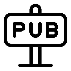 pub line icon