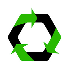 Arrows recycling, great design for any purposes. Ecology concept. Vector illustration. stock image.