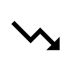 down icon - outline style