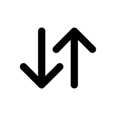 up and down icon - outline style