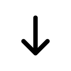 down icon - outline style