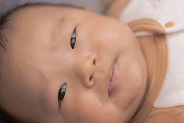 ０歳児のかわいい顔