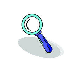 free vector cartoon magnifying glass illustration zoom