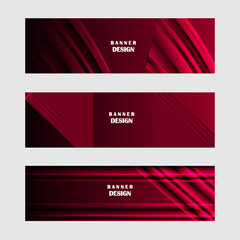 Fototapeta premium Set of banner background vector design