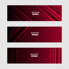 Set of banner background vector design