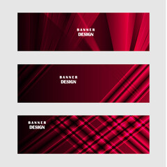 Set of banner background vector design