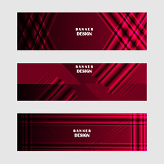 Set of banner background vector design