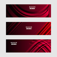 Set of banner background vector design