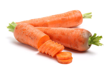 carrots isolated on white background