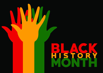 Celebrate of Black History Month design. Vector illustration and icon symbol. Logotype and word mark.