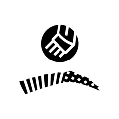 Obraz na płótnie Canvas microblading procedure glyph icon vector. microblading procedure sign. isolated contour symbol black illustration
