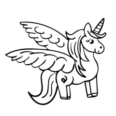 cute unicorn isolated illustration background design