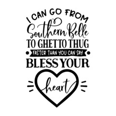 bless your heart inspirational quotes, motivational positive quotes, silhouette arts lettering design