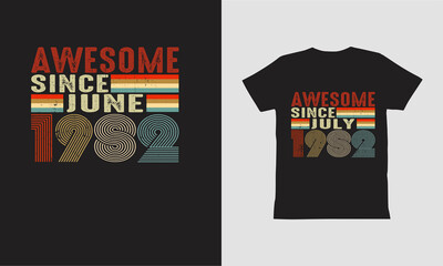 Birthday June and July 1982 Design.