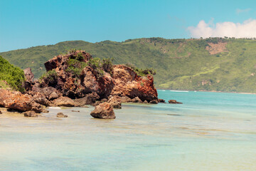 Beautiful Seger Beach on the island of Lombok, one February 2015 afternoon