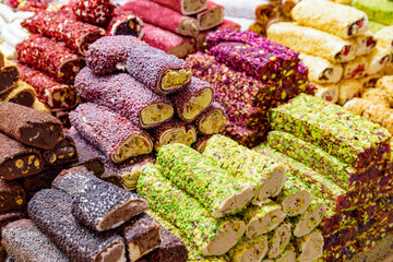Turkish delight (lokum) at the Grand Bazaar at Istanbul
