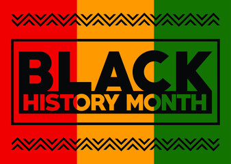 Celebrate of Black History Month design. Vector illustration and icon symbol. Logotype and word mark.