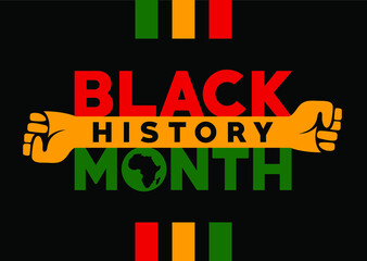 Fototapeta premium Celebrate of Black History Month design. Vector illustration and icon symbol. Logotype and word mark.
