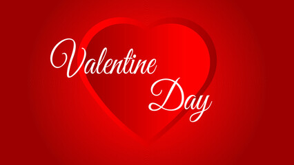 happy valentines day card red