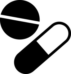 Pill Icon vector illustration on white background..eps
