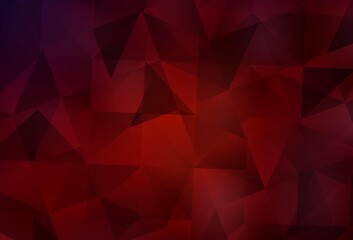 Obraz premium Dark Red vector gradient triangles template.