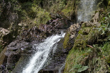 Fototapeta na wymiar Taxopamba Waterfall outside of Otavalo, Ecuador