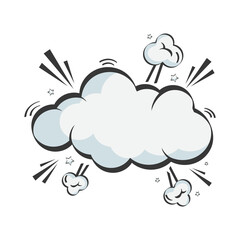 conversation balloon pop art style