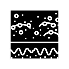 red spots rash skin glyph icon vector. red spots rash skin sign. isolated contour symbol black illustration