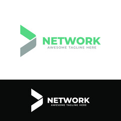 Network logo vector, Network combination circle creative design concept