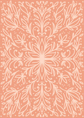 Abstract botanical background illustration in symmetry