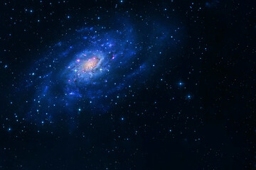 Naklejka premium Blue spiral galaxy. Elements of this image furnished by NASA