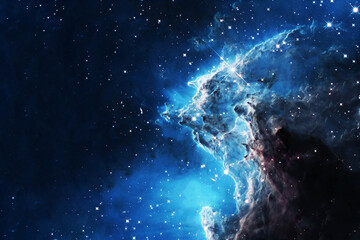 Beautiful colored space with stars. Elements of this image were furnished by NASA