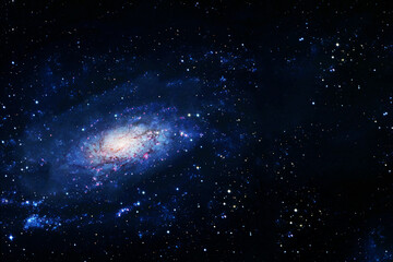 Blue spiral galaxy. Elements of this image furnished by NASA