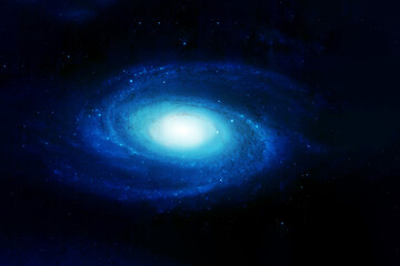 Obraz na płótnie Canvas Blue spiral galaxy. Elements of this image furnished by NASA