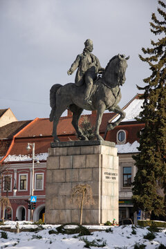 Romania, The statue of Avram Iancu from Târgu Mureş, February 2022 