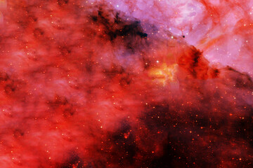Red galaxy, in deep space. Elements of this image furnished by NASA
