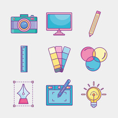 set of tools for designer