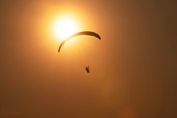 Paragliding with a trainer over the Mekong River Thailand Paragliding Extreme Sports