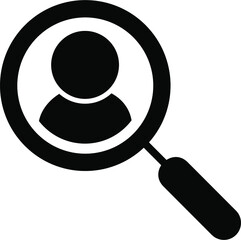 Search User Glyph Icon