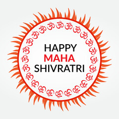 Happy Maha Shivratri festival, Indian Shivratri poster design vector background 