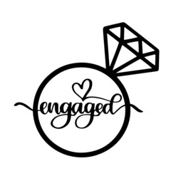 wedding engaged inspirational quotes, motivational positive quotes, silhouette arts lettering design