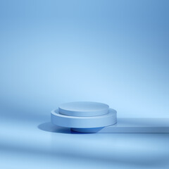 3D rendering Mock up geometric shape podium for product design, minimal display.