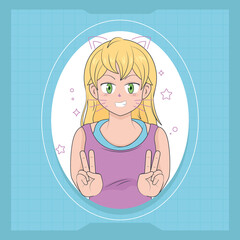 anime cat girl illustration