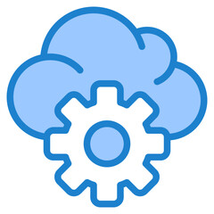 cloud blue style icon