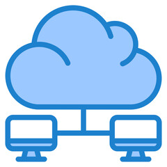 cloud blue style icon