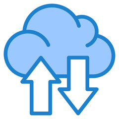 cloud blue style icon
