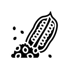 sesame nut glyph icon vector. sesame nut sign. isolated contour symbol black illustration