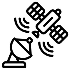 satellite outline style icon
