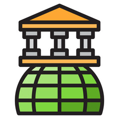 bank color line style icon